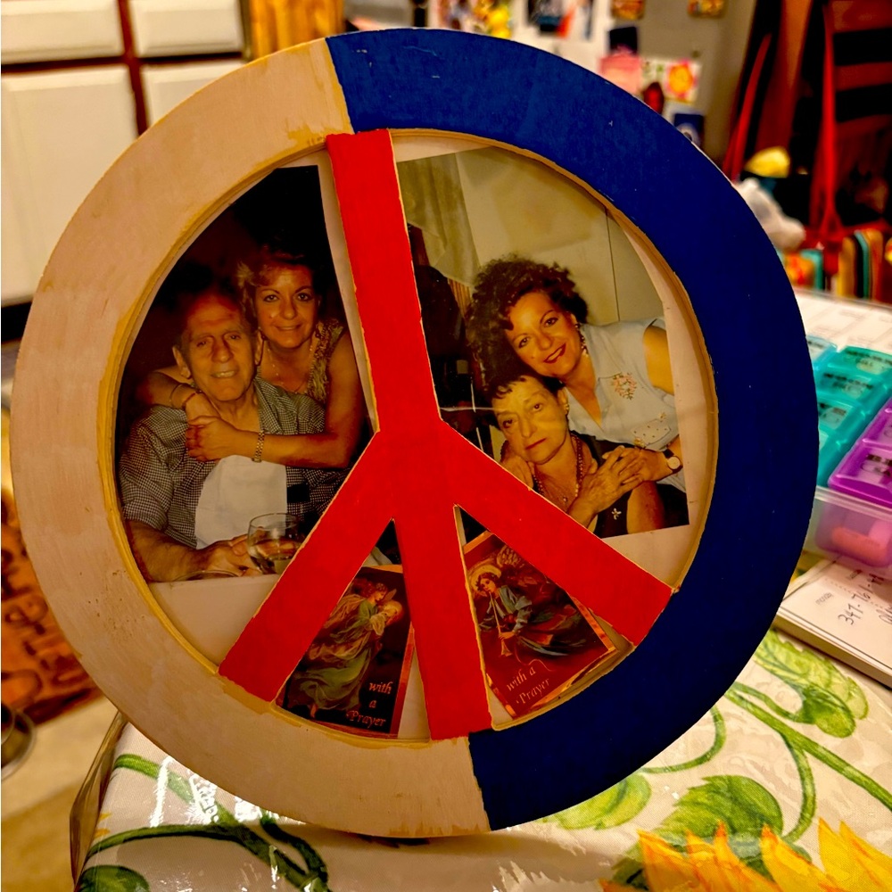 Colorful Peace Sign Photo Frame